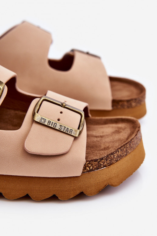 À modalo clássico Feminino Chinelos Big Star LL274478 bege