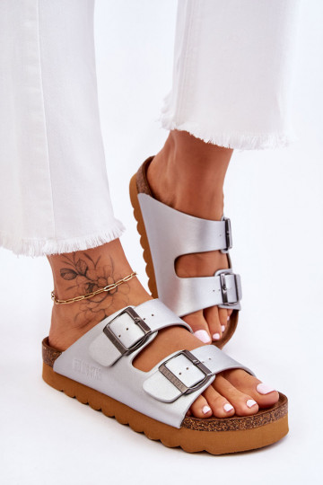 À modalo clássico Feminino Chinelos Big Star LL274476 cor prata 2