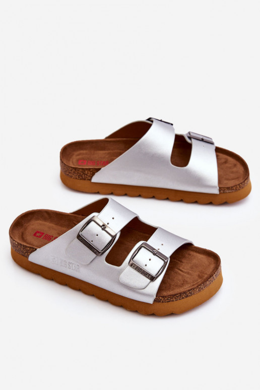 À modalo clássico Feminino Chinelos Big Star LL274476 cor prata