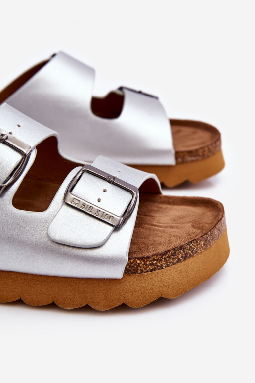 À modalo clássico Feminino Chinelos Big Star LL274476 cor prata