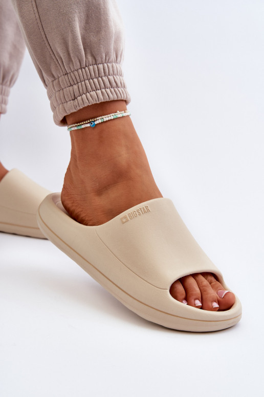 Chinelos femininos Big Star NN274A040 bege  Chinelos femininos Big Star NN274A040 bege