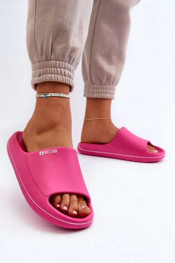 Chinelos femininos Big Star NN274A041 na cor rosa