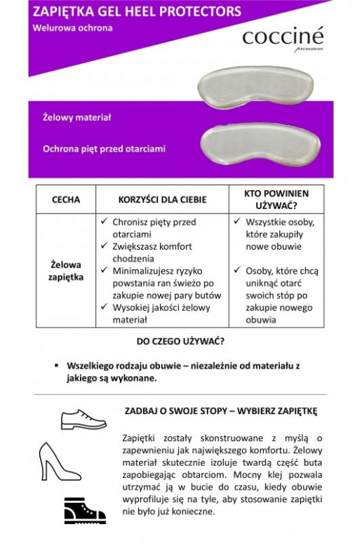 Protetores de calcanhar em gel Coccine protetores de calcanhar
