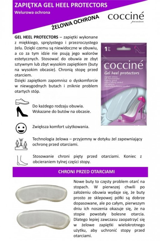Protetores de calcanhar em gel Coccine protetores de calcanhar