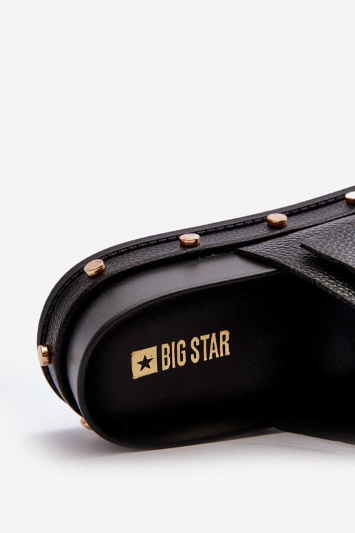 Chinelos femininos com uma plataforma Big Star NN27402 cor preta