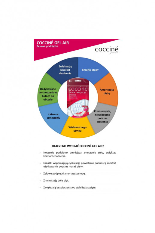 Coccine Palmilhas de gel para sapatos Gel Air