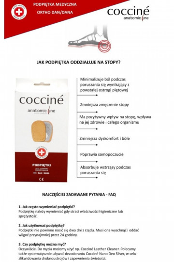 COCCINE ORTHO DAN Palmilhas para Esporões do Calcanhar 2
