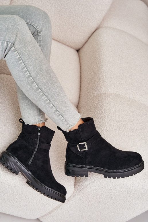 Botas acolchoadas de camurça...