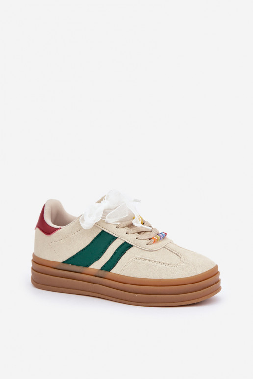 À modalo de tênis Feminino Z Przypinkami bege Jariana