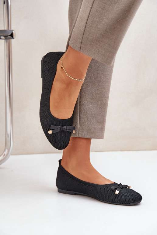 grade Bailarinas com fitas cor preta Bianila grade Bailarinas com fitas cor preta Bianila