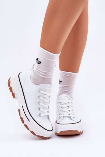 Baixo Sapatos de lazer com uma plataforma cor branca AradParain