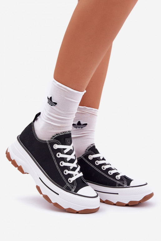 Baixo Sapatos de lazer com uma plataforma cor preta AradParain Baixo Sapatos de lazer com uma plataforma cor preta AradParain