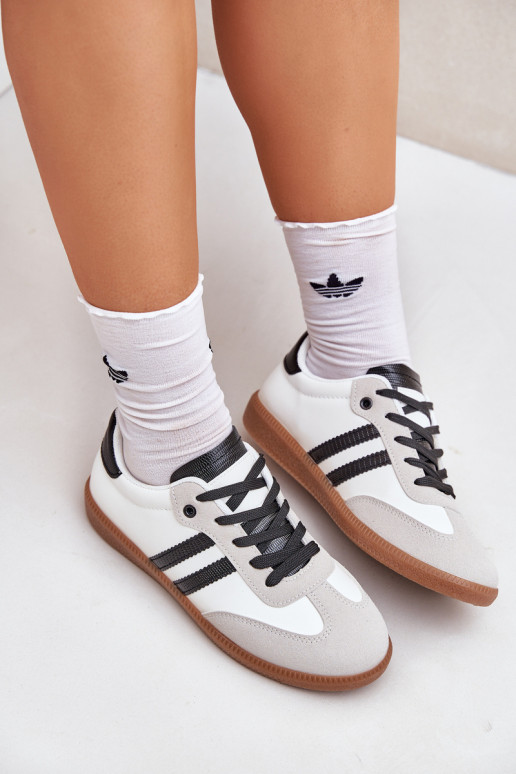 tênis de sola plana Tênis Feminino Branco-cor preta Loredis tênis de sola plana Tênis Feminino Branco-cor preta Loredis