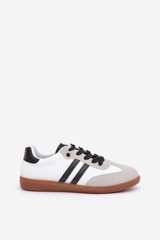 tênis de sola plana Tênis Feminino Branco-cor preta Loredis tênis de sola plana Tênis Feminino Branco-cor preta Loredis