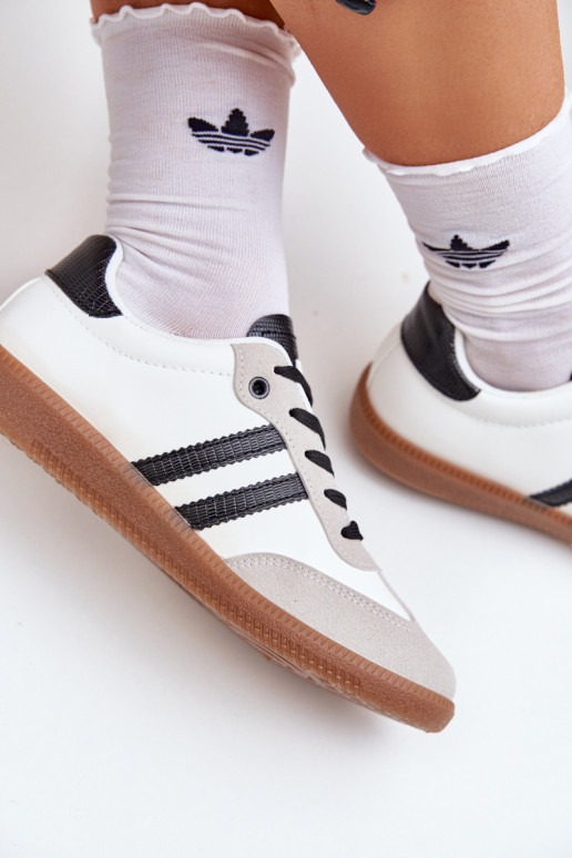 tênis de sola plana Tênis Feminino Branco-cor preta Loredis tênis de sola plana Tênis Feminino Branco-cor preta Loredis