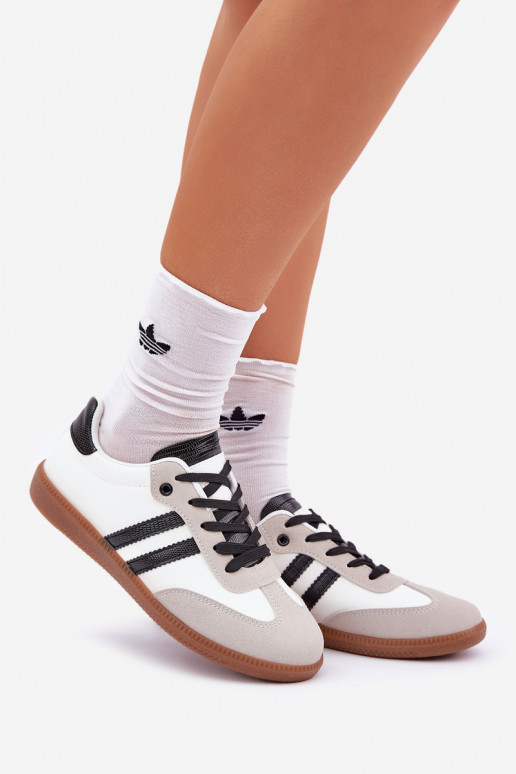 tênis de sola plana Tênis Feminino Branco-cor preta Loredis tênis de sola plana Tênis Feminino Branco-cor preta Loredis