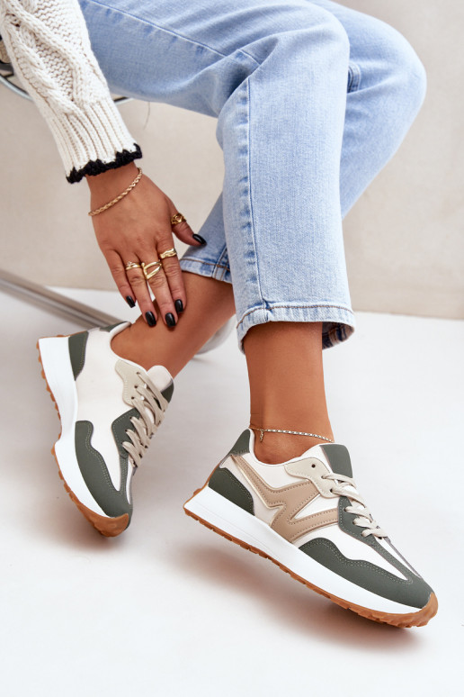 tênis À modalo de tênis Feminino bege-cor verde Britma tênis À modalo de tênis Feminino bege-cor verde Britma