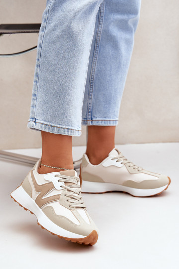 tênis À modalo de tênis Feminino bege Britma