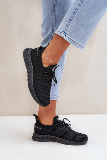 grade Um modelo atraente tênis Feminino cor preta Harice