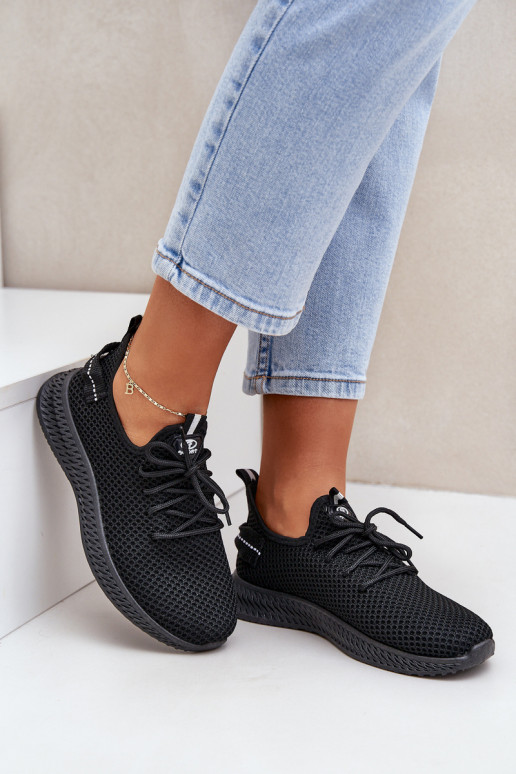 grade Um modelo atraente tênis Feminino cor preta Harice