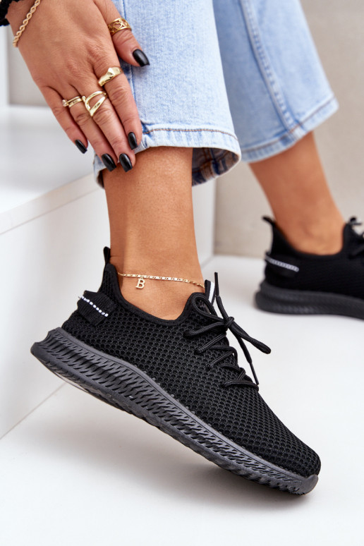 grade Um modelo atraente tênis Feminino cor preta Harice