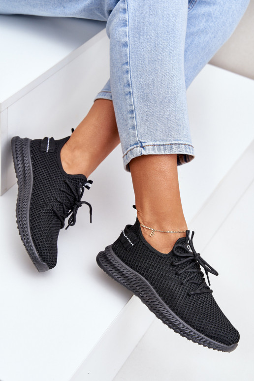 grade Um modelo atraente tênis Feminino cor preta Harice