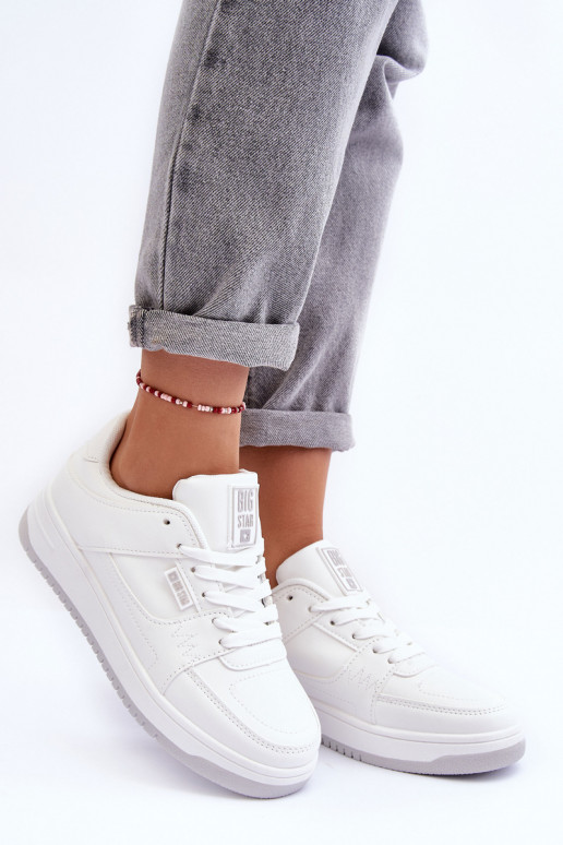 Calçados esportivos femininos, tênis Big Star MM274354 cor branca