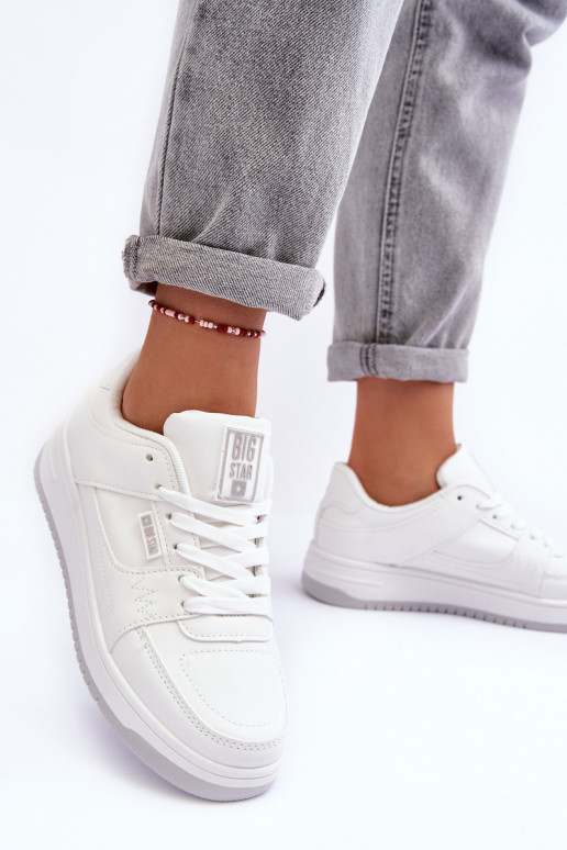 Calçados esportivos femininos, tênis Big Star MM274354 cor branca