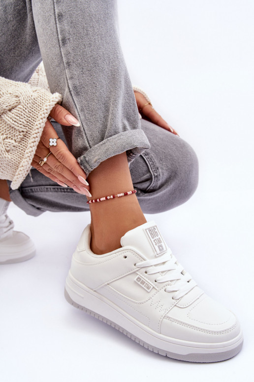 Calçados esportivos femininos, tênis Big Star MM274354 cor branca