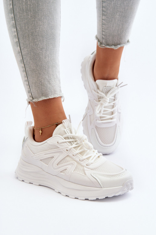 Sapatos casuais femininos Big Star NN274A084 cor branca