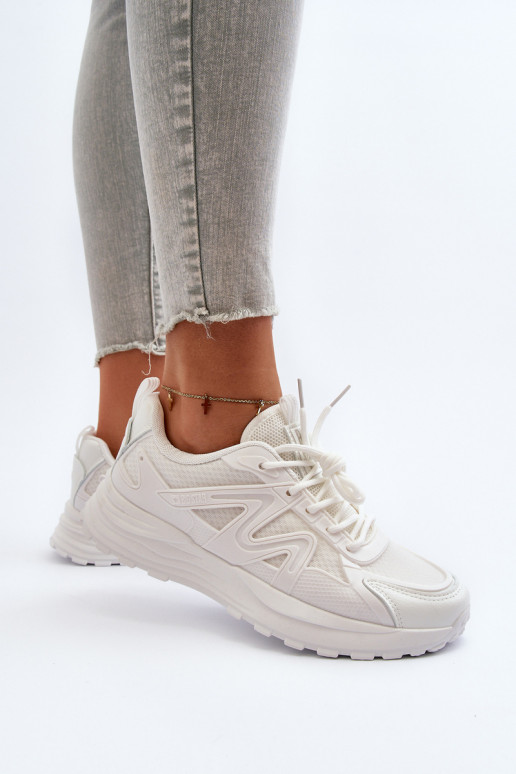 Sapatos casuais femininos Big Star NN274A084 cor branca