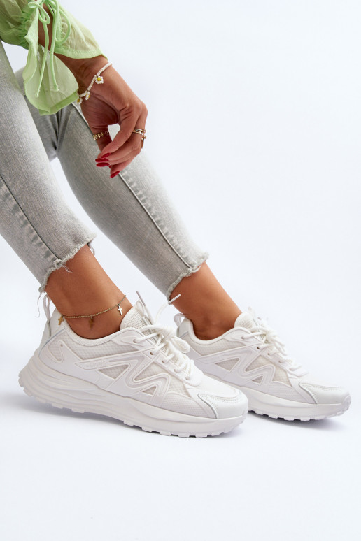 Sapatos casuais femininos Big Star NN274A084 cor branca