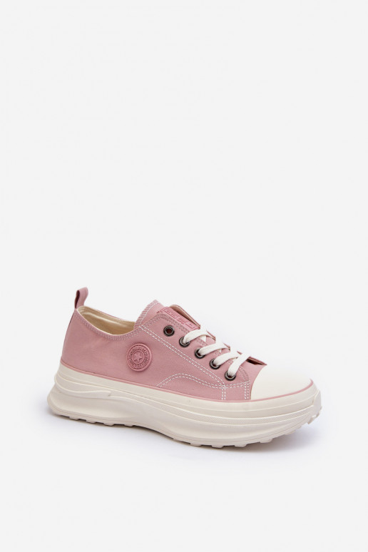 Sapatos femininos com solas maciças da moda Big Star NN274129 cor rosa