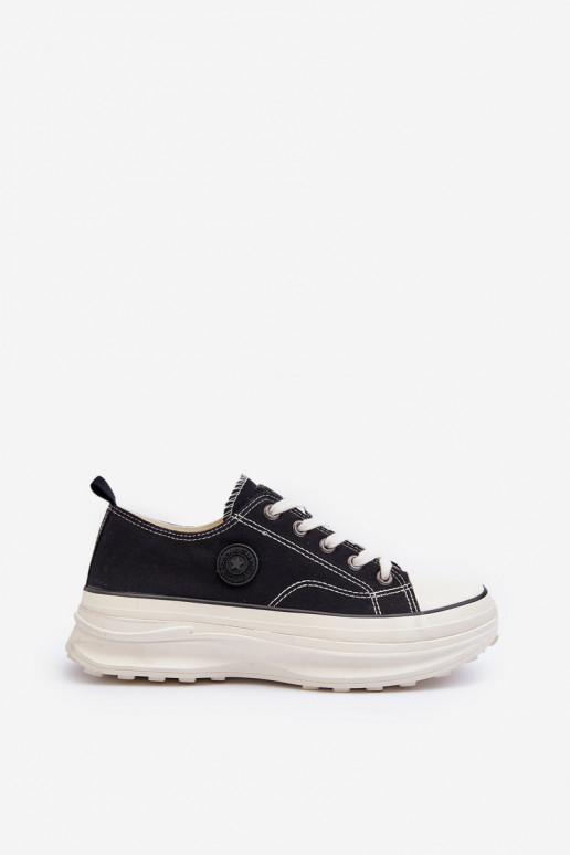 Sapatos femininos com solas maciças da moda Big Star NN274125 cor preta Sapatos femininos com solas maciças da moda Big Star NN274125 cor preta