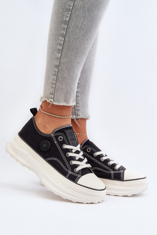 Sapatos femininos com solas maciças da moda Big Star NN274125 cor preta Sapatos femininos com solas maciças da moda Big Star NN274125 cor preta