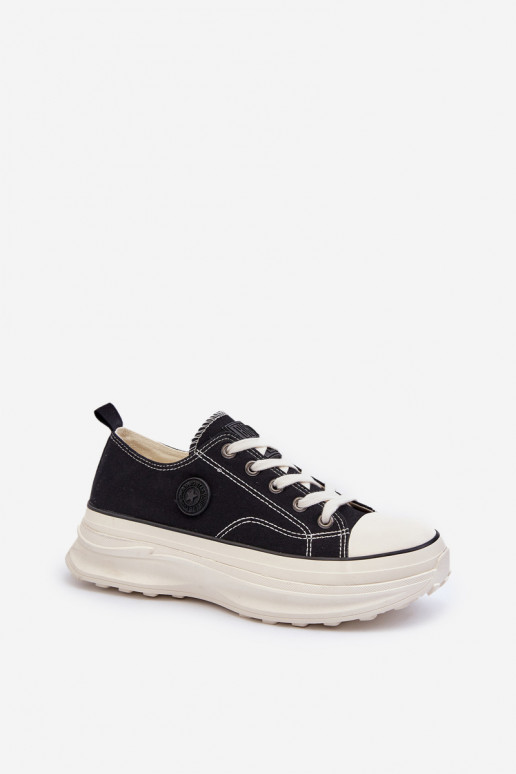 Sapatos femininos com solas maciças da moda Big Star NN274125 cor preta Sapatos femininos com solas maciças da moda Big Star NN274125 cor preta