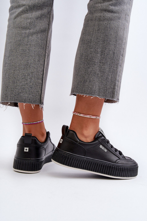 À modalo de tênis Feminino com uma plataforma Big Star NN274255 cor preta