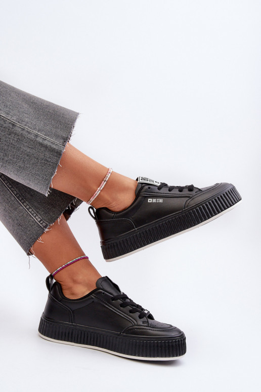 À modalo de tênis Feminino com uma plataforma Big Star NN274255 cor preta