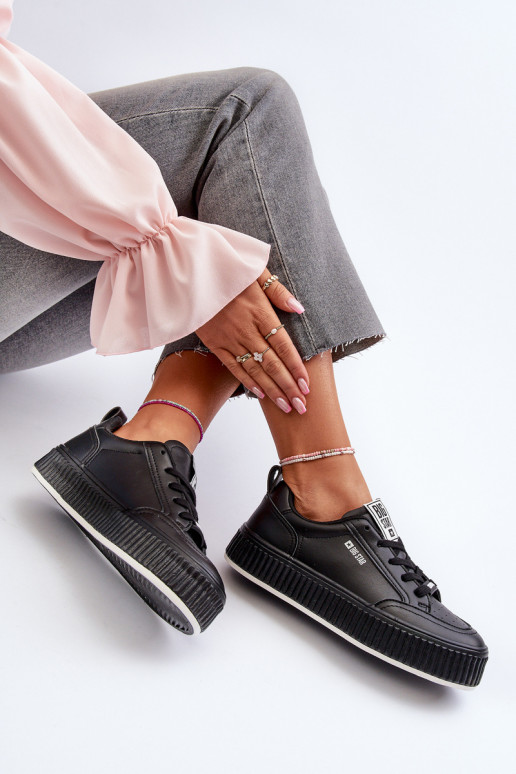À modalo de tênis Feminino com uma plataforma Big Star NN274255 cor preta