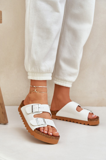 À modalo clássico Feminino Chinelos Big Star LL274480 cor branca 2