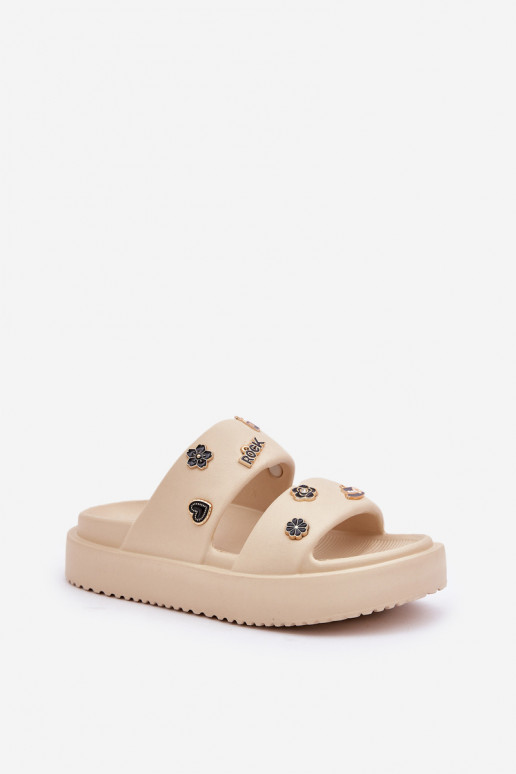 Chinelos leves Chinelos femininos Z Przypinkami bege Ravanala