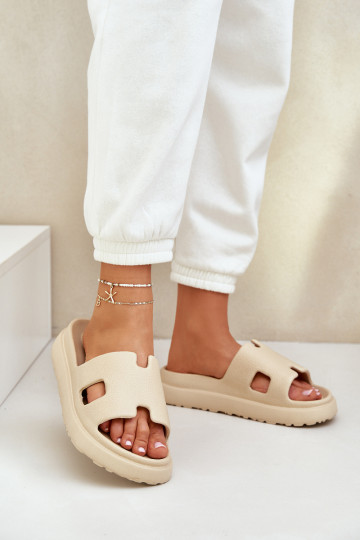 Chinelos leves Chinelos Com recortes bege Neladith 2