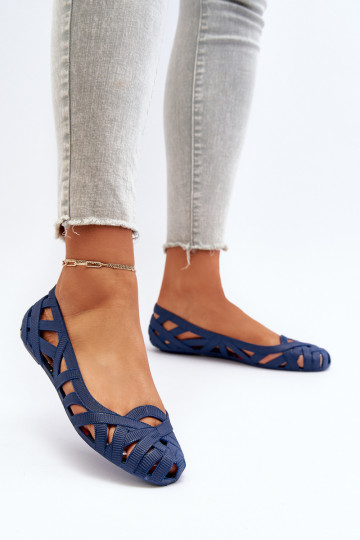 Feminino Borracha Bailarinas azul escuro Salam