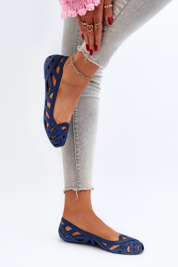 Feminino Borracha Bailarinas azul escuro Salam 2