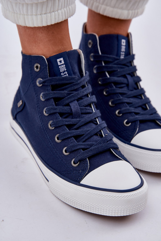 Feminino sapatos de lazer com sola Big Star DD274333 azul escuro