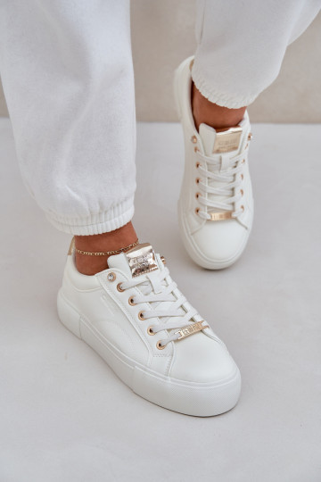 Tênis femininos Big Star NN274211 brancos 2