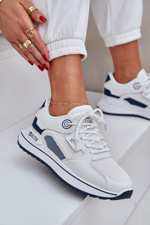 tênis À modalo de tênis Feminino Big Star NN274A103 HI-POLY SYSTEM Branco-azul escuro tênis À modalo de tênis Feminino Big Star NN274A103 HI-POLY SYSTEM Branco-azul escuro