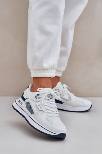 tênis À modalo de tênis Feminino Big Star NN274A103 HI-POLY SYSTEM Branco-azul escuro 2