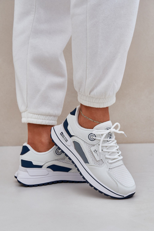 tênis À modalo de tênis Feminino Big Star NN274A103 HI-POLY SYSTEM Branco-azul escuro tênis À modalo de tênis Feminino Big Star NN274A103 HI-POLY SYSTEM Branco-azul escuro