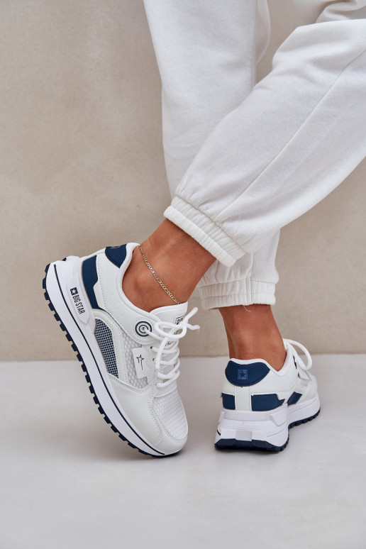 tênis À modalo de tênis Feminino Big Star NN274A103 HI-POLY SYSTEM Branco-azul escuro tênis À modalo de tênis Feminino Big Star NN274A103 HI-POLY SYSTEM Branco-azul escuro